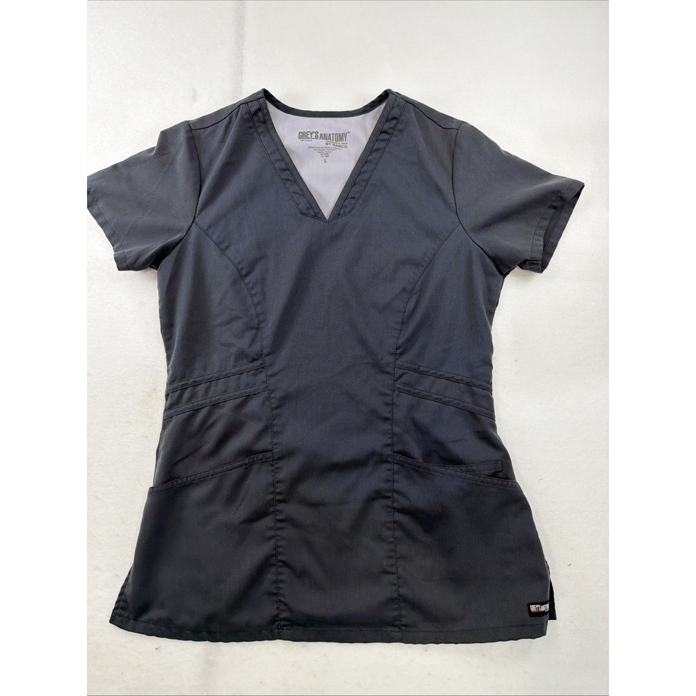 Grey's Anatomy by Barco Women's Gray Scrub Top Size Small Rn 50681, Ca 14261